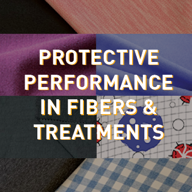 Protective performance in fibers and treatments